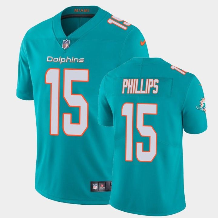 Men Miami Dolphins #15 Jaelan Phillips Nike Green Vapor Limited NFL Jersey